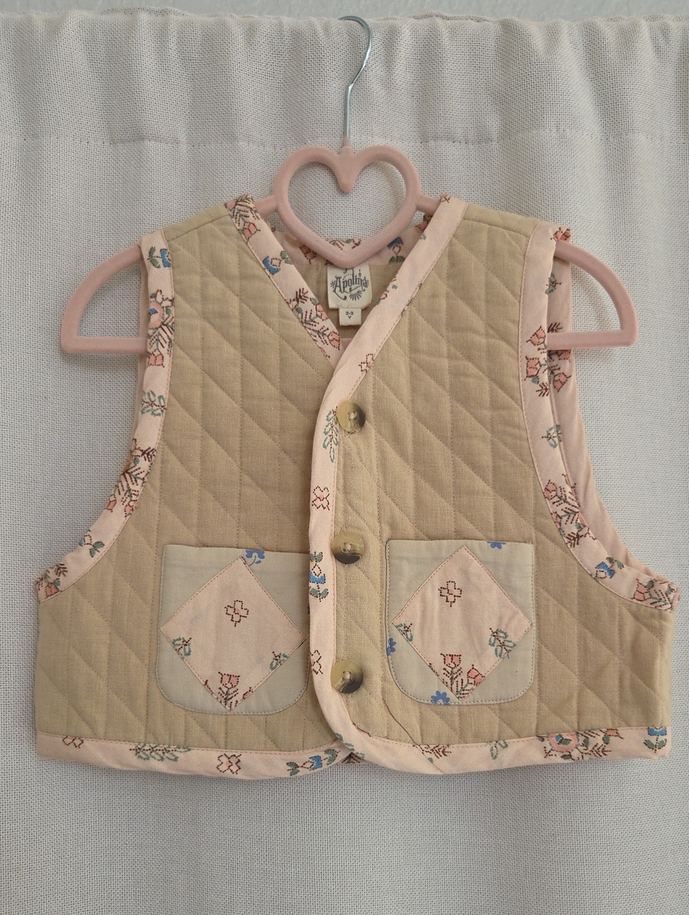 NWOT Apolina Ebba Patchwork Gilet Oat 2/3 Extremely Hard To Find!